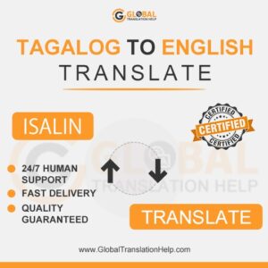 Tagalog to English Translation USA by Native Translators